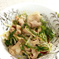 mari63☆'s cooksnap of when they made 簡単！水菜と豚肉のおひたし.