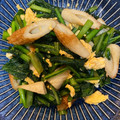みきちゃんLove's cooksnap of when they made ☆簡単☆小松菜とちくわの和風たまご炒め.