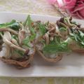 miyuki12's cooksnap of when they made 水菜でしゃきしゃき★茸のいなり寿司★.
