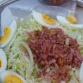のののままま's cooksnap of when they made ♪キャベツとベーコンとゆで卵サラダ♪.