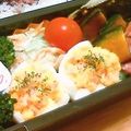 yuqino's cooksnap of when they made キャラ弁　花畑∵たまご.
