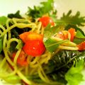 miyucyann's cooksnap of when they made トマトとバジルのベビーリーフ冷製パスタ.