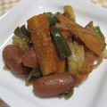 なっらー's cooksnap of when they made じゃがいもとソーセージのナポリタン風。.