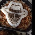namimocchi's cooksnap of when they made αオブ海苔で簡単モノクロキャラ弁シート.