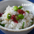 さゆゆん's cooksnap of when they made 簡単！枝豆と梅干の色とりどりまぜごはん.