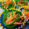 harutake's cooksnap of when they made 人参とピーマンの塩きんぴら（お弁当にも）.