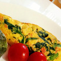 punitaan's cooksnap of when they made ほうれん草と鮭フレの和風オムレツ.