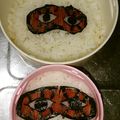 nekowahaha's cooksnap of when they made キャラ弁　銀魂　アイマスク.