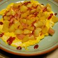時花菜's cooksnap of when they made 中学生の時に作ってたポテトオムレツ.