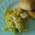 めろんぐまん's cooksnap of when they made キャベツとベーコンの卵炒め.