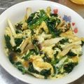 meff's cooksnap of when they made キノコとほうれん草のコンソメバター卵焼き.