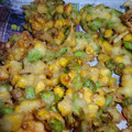 二次元LOVEなアオ's cooksnap of when they made トウモロコシと枝豆のかき揚げ（天ぷら）.