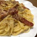 abril20's cooksnap of when they made ヘルシーなカルボナーラ☆生クリーム不使用.