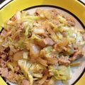 urarara's cooksnap of when they made 豚ときゃべつのごま味噌炒め.