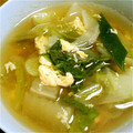 緋の子's cooksnap of when they made 長ネギと白菜のたまごスープ.
