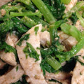 zyagagori's cooksnap of when they made わさび菜と蒸し鶏の洋風ゴマ和え.