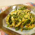 ローズレース's cooksnap of when they made ✿春菊と塩こんぶの卵とじ✿.