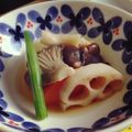jaspo's cooksnap of when they made ひらたけと鶏肉の具沢山煮物with煮玉子.