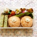 komutatata's cooksnap of when they made デコ✿可愛いオッパイおにぎり～✿.