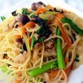 pyonpoco's cooksnap of when they made ツナと小松菜で和風パスタ.