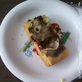 ちゃこ123's cooksnap of when they made 厚揚げの葱味噌チーズ焼き.
