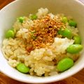 月見なっとう's cooksnap of when they made ５分で美味しい♡枝豆ご飯.