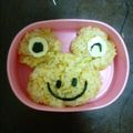 のあゆめ's cooksnap of when they made 簡単！キャラ弁！？カエルおにぎり～.