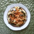 UMAe's cooksnap of when they made 鮭フレークとおろし納豆のスパゲッティー.