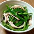 ぽんぽんまる413's cooksnap of when they made ピーマンとムネ肉の塩昆布和え.