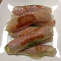 YUKIKI☆'s cooksnap of when they made トロもちっ　アボカドの生春巻き焼き.