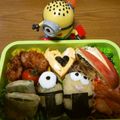 気まぐれさっさ's cooksnap of when they made キャラ弁★ミニオンのおにぎり★のりたま味.