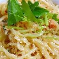 りすとクルミ's cooksnap of when they made 糸こん♪三つ葉♪明太子の炒め.