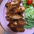 しちゅ's cooksnap of when they made 手羽中で！揚げないヤンニョムチキン☆.