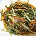 aiai724's cooksnap of when they made 水菜とベーコンのポン酢炒め.