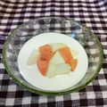 龍青空ママ's cooksnap of when they made 混ぜるだけ！　柿とラフランスのムース風♪.