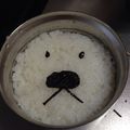＄ayuri's cooksnap of when they made キャラ弁　のり乗せるだけ～白クマ.