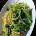 ダサコ's cooksnap of when they made 小松菜＊しめじ＊ベーコンの豆乳パスタ.