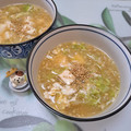みかかめ's cooksnap of when they made 5分で作る！豆腐、白菜のふわとろ卵スープ.