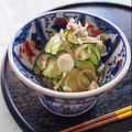 バカリャウ's cooksnap of when they made きゅうりとみょうがとじゃこの酢の物.