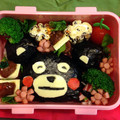 かありんご's cooksnap of when they made 簡単 キャラ弁 「くまもん♡」.
