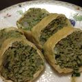 たなばたママ's cooksnap of when they made ニラ＆えび入り♪油揚げレンジ蒸しロール☆.