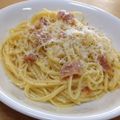 maarine's cooksnap of when they made 絶品☆失敗ゼロのカルボナーラ（TV再現）.