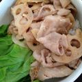 ピヨごん's cooksnap of when they made 塩ダレを使った☆パパっと豚丼.