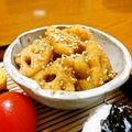 まりみぃ's cooksnap of when they made レンコンの胡麻和えお弁当編.