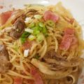kaori5548's cooksnap of when they made 舞茸とベーコンの和風パスタ.