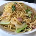 ☆ayami☆26's cooksnap of when they made ★☆小松菜とベーコンの和風パスタ☆★.