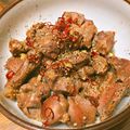 mokun's cooksnap of when they made 砂肝ピリ辛炒め～簡単・スタミナ編.
