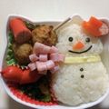 ｷｬｯﾂまま's cooksnap of when they made クリスマス◆キャラ弁◆雪だるま.