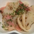 ノワっち's cooksnap of when they made 蓮根とベーコンの粒マスタード炒め.