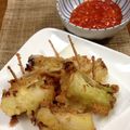 YUKIKI☆'s cooksnap of when they made チーズ入りネギ天☆ピリ甘ネギソース.